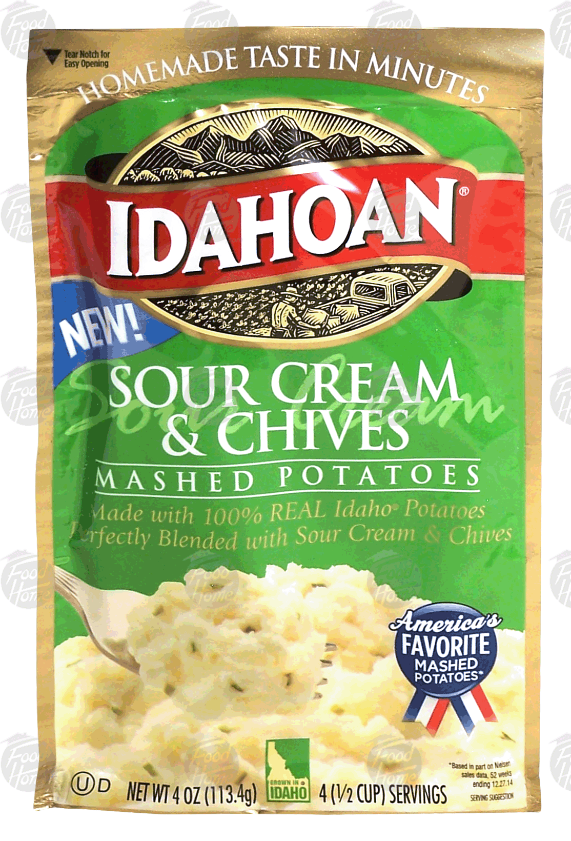 Idahoan  sour cream & chives mashed potatoes, makes 4-1/2 cup servings Full-Size Picture